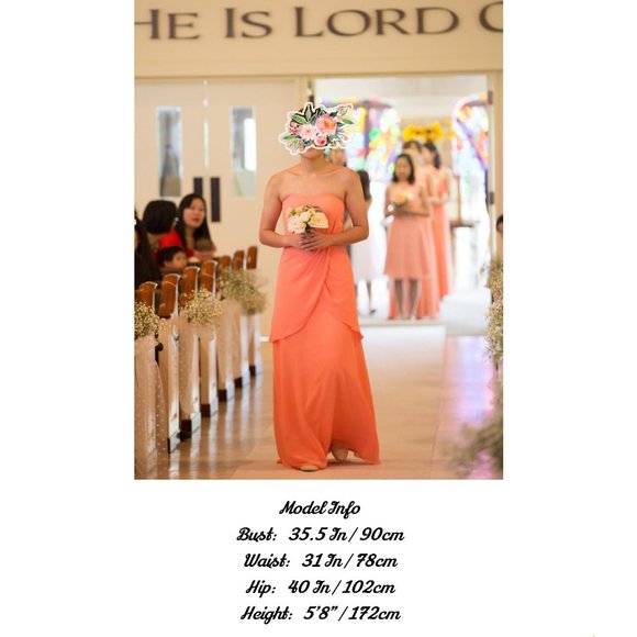 Citrus Color Bridesmaids dress-4 styles - Picture 2 of 5